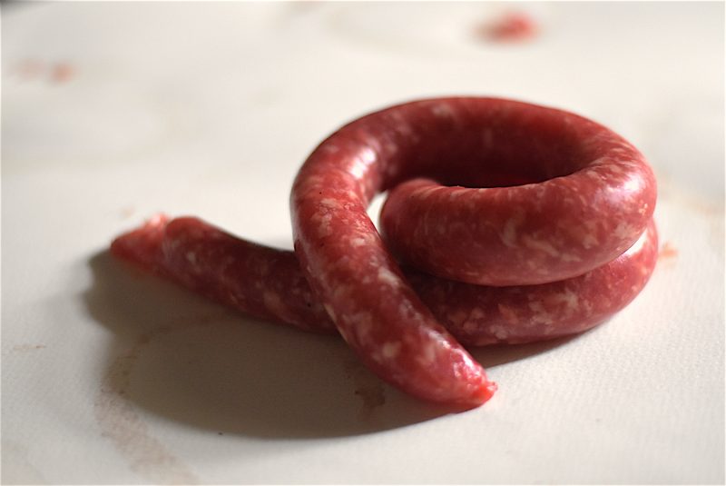 masino; prova d'assaggio salsiccia di bra