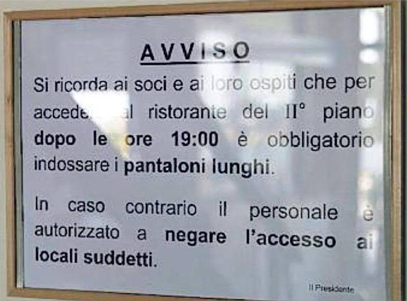 avviso ristorante viareggio
