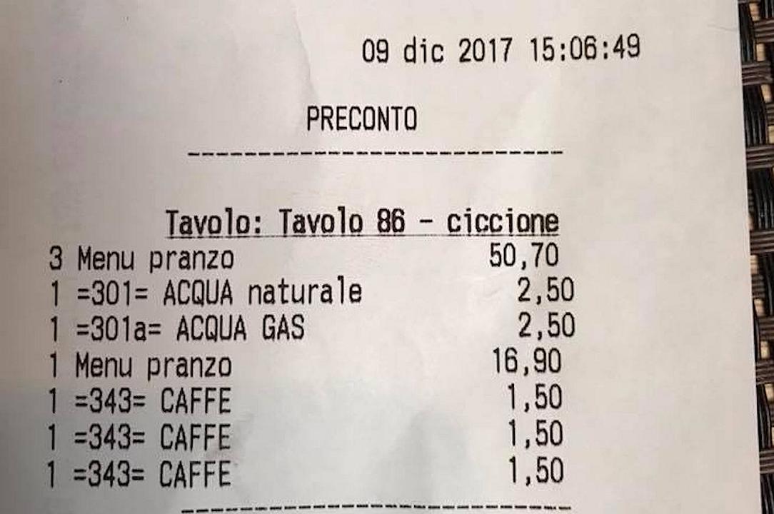 In un ristorante giapponese di Roma tornano gli insulti sullo scontrino: “ciccione”