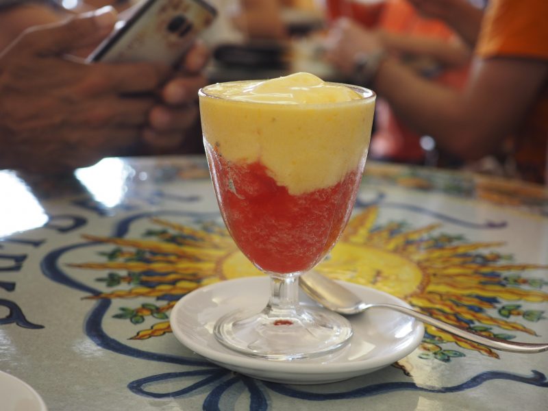 Granita fragola e pesca - Bambar - Granite2018