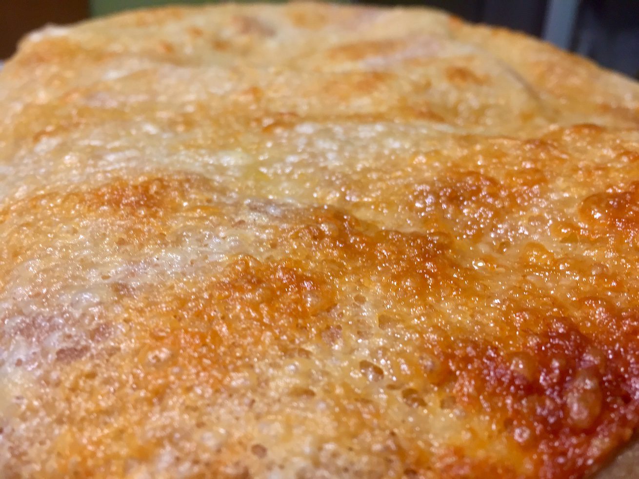 Pizza bianca a grip - Dettaglio strato croccante