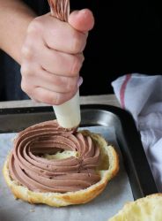 paris brest farcito con farcia al cioccolato