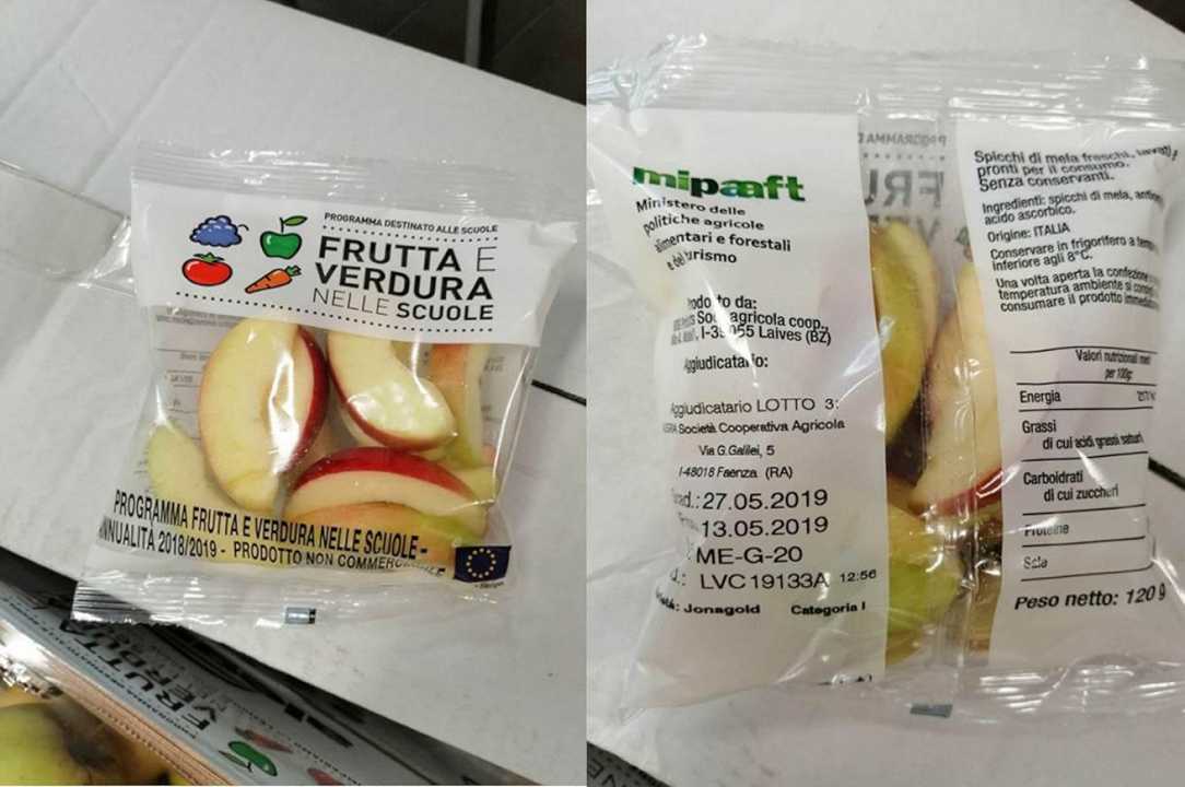 Frutta e verdura nelle scuole, ma le mele del Ministero ricordano McDonald’s