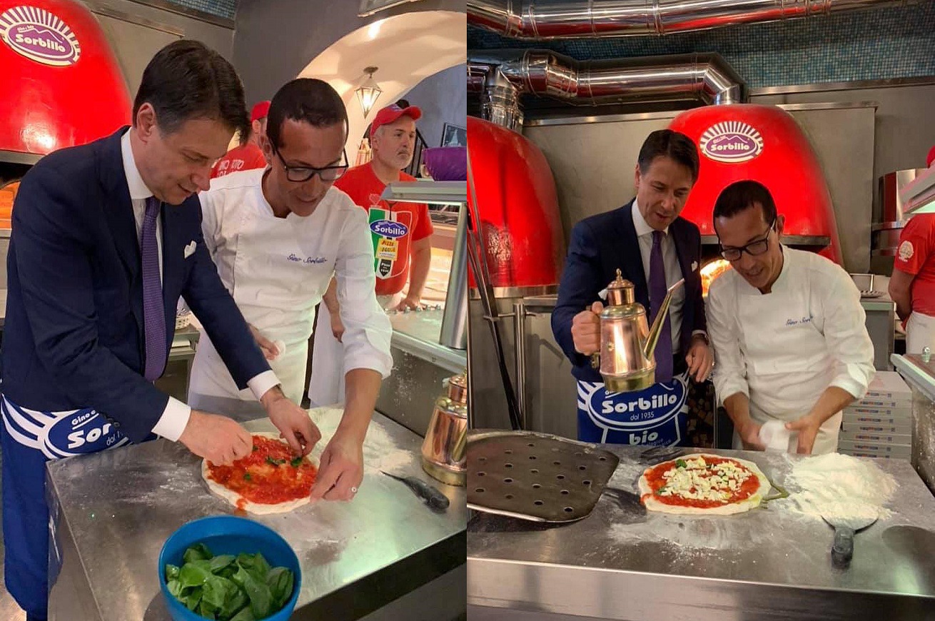 Giuseppe Conte e Gino Sorbillo