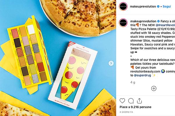 Pizza come make up: nuova palette sfiziosa in commercio