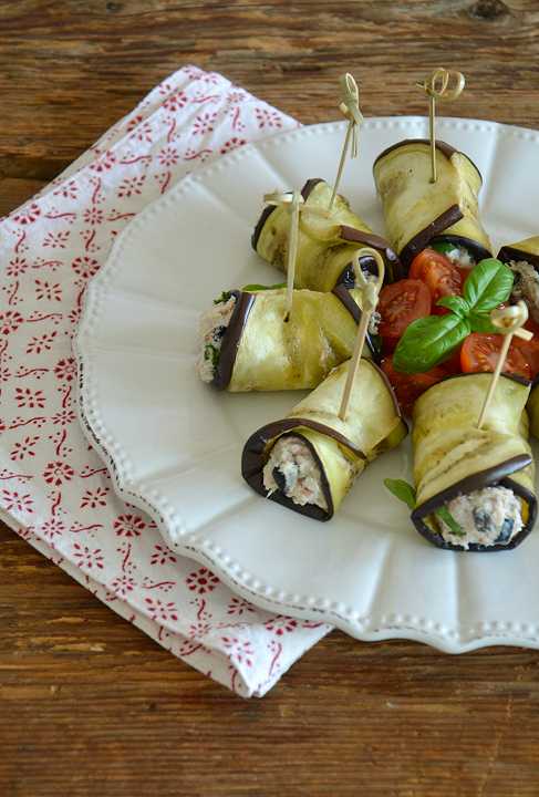 Involtini di melanzane al tonno