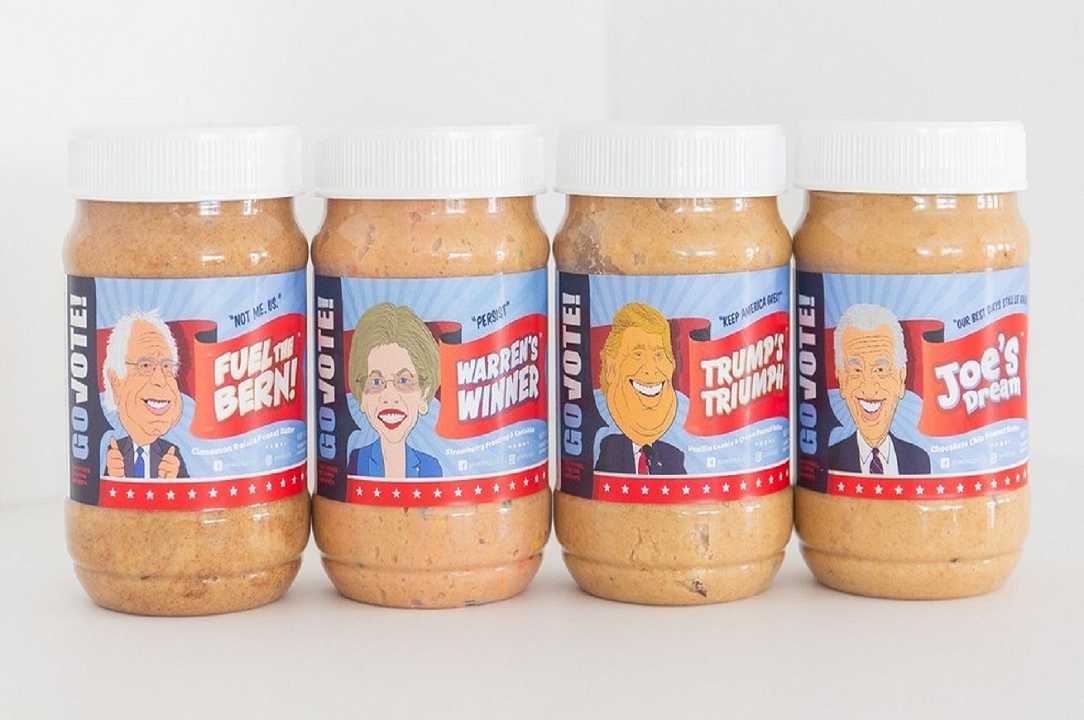 Nerdy Nuts lancia il burro di arachidi ispirato ai candidati presidenziali USA 2020