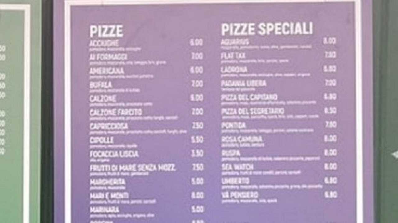 Pizza “Sea Watch” alla festa della Lega a Pontida: condita con frutti di mare