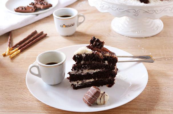 Dripping cake cioccolato e caffè