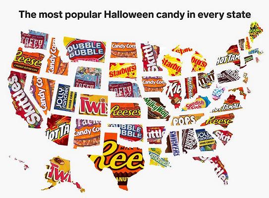 Halloween: ecco i dolcetti più popolari in ogni Stato Usa