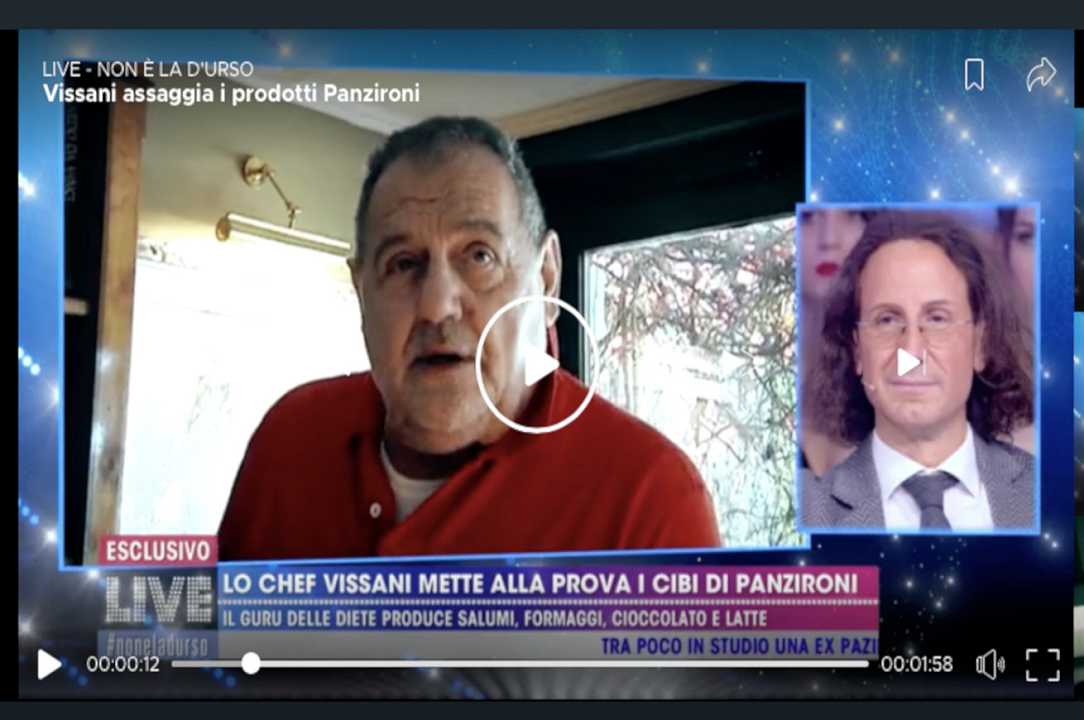 Live – Non è la D’Urso: Gianfranco Vissani dà i voti ai prodotti di Adriano Panzironi