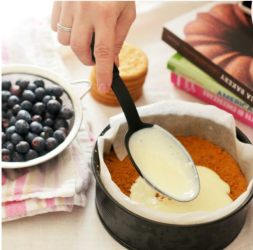 crema sulla base dei biscotti secchi