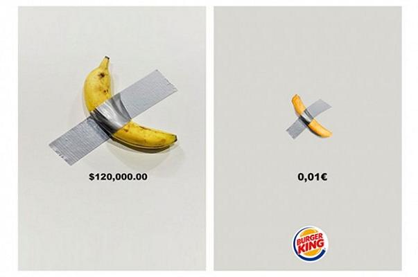 Burger King trolla la banana di Maurizio Cattelan