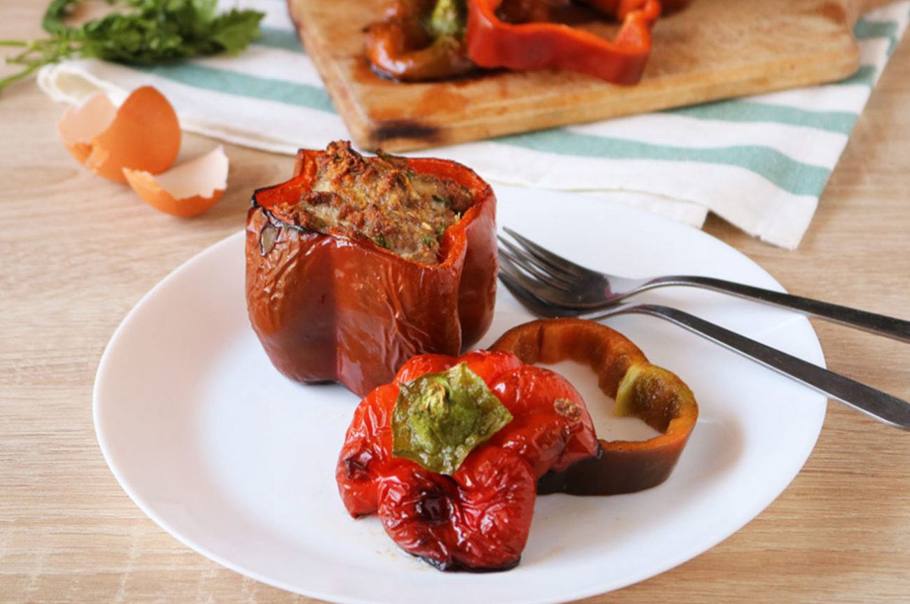 peperoni ripieni con carne