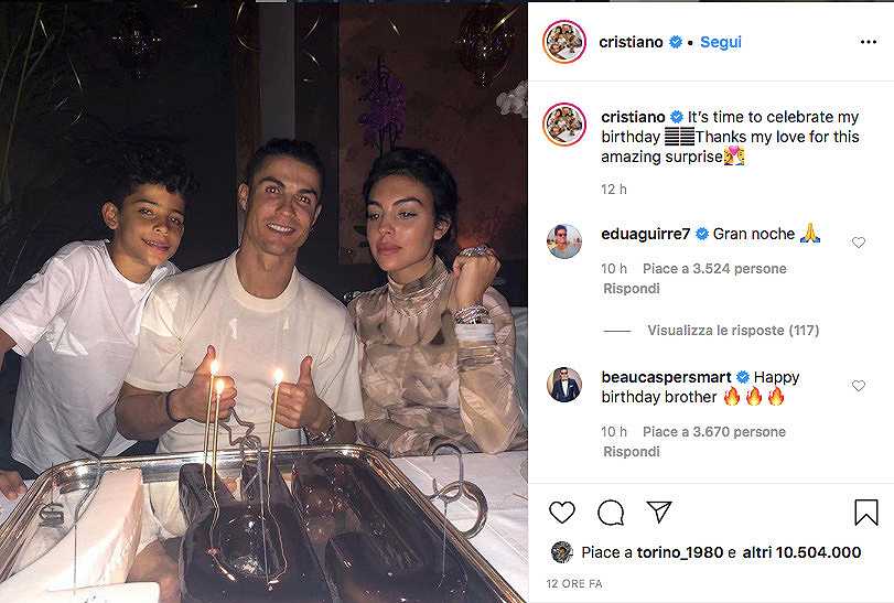 Cristiano Ronaldo: compleanno con regalo di lusso in un ristorante di Torino