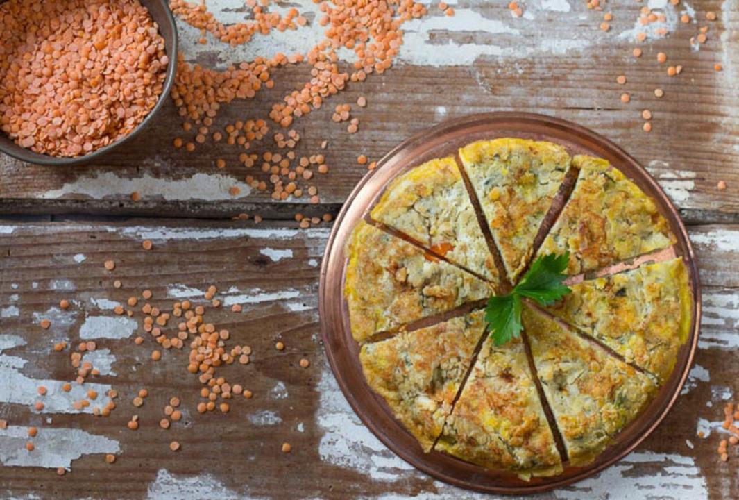 Frittata di lenticchie rosse