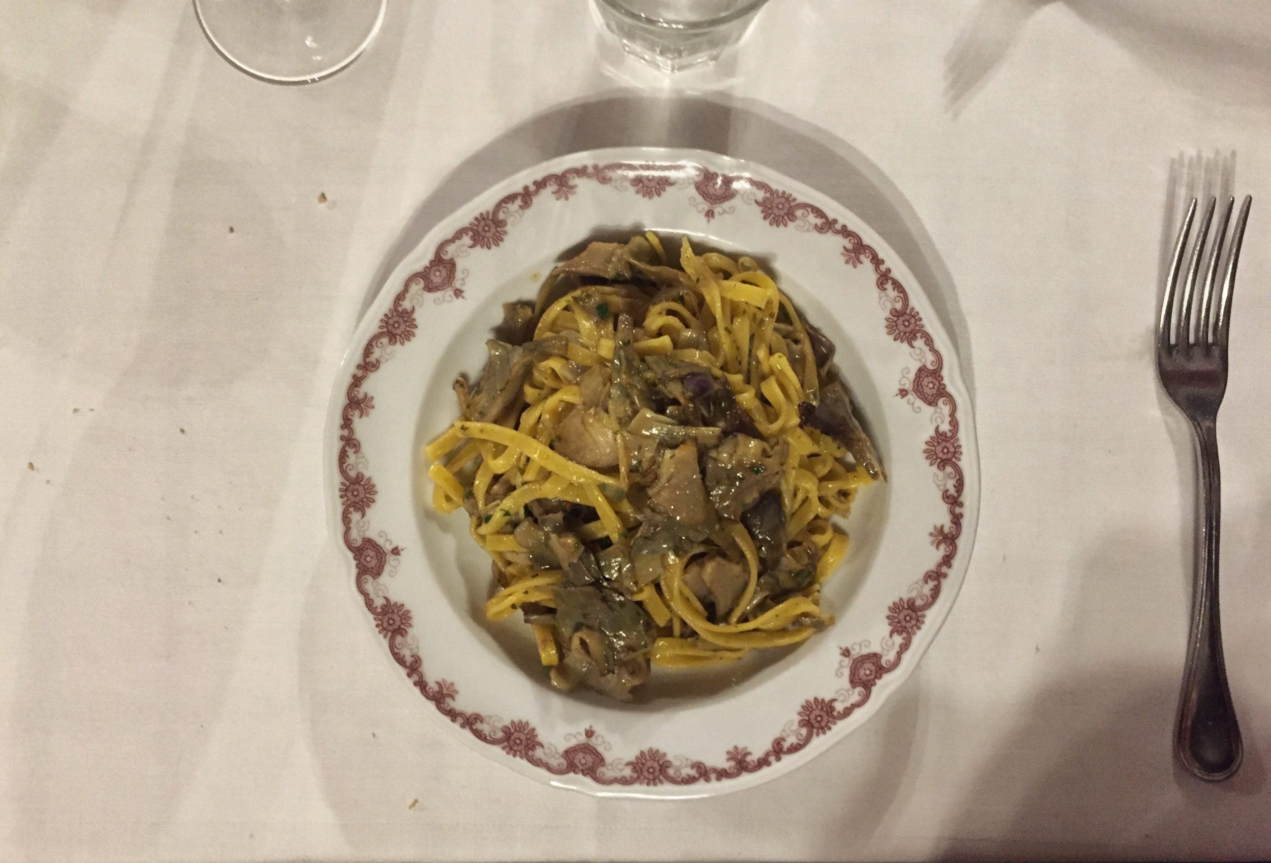 taglierini ai carciofi, Ruggero, Firenze