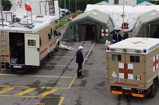 Bergamo, Coldiretti dona prodotti agricoli all’ospedale da campo