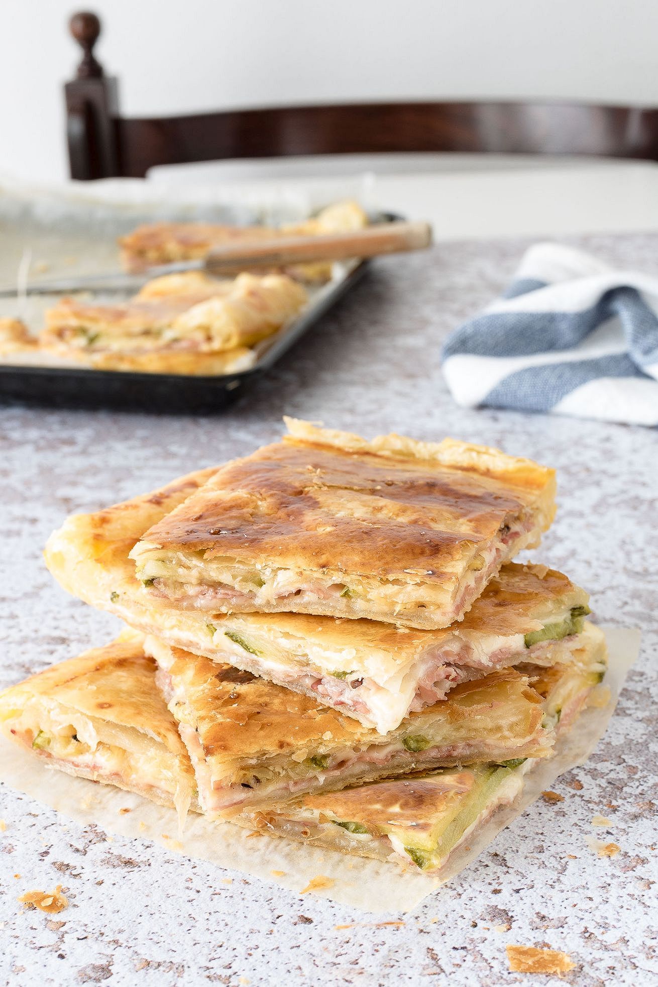 torta salata scamorza e prosciutto cotto
