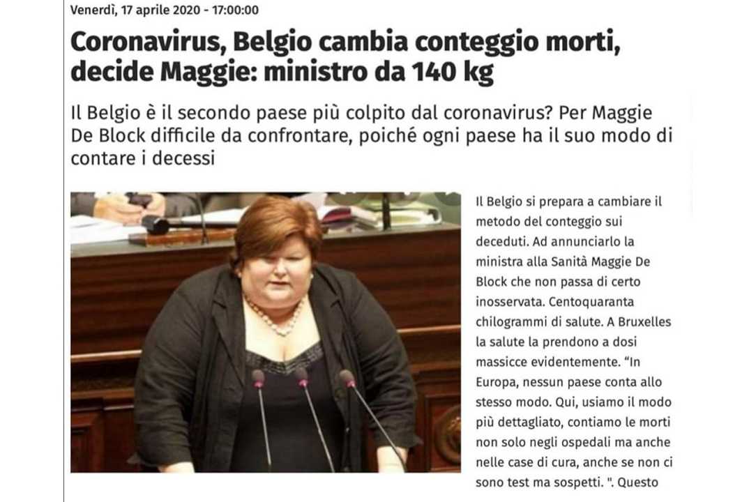 Body shaming: Maggie De Block diventa il “ministro da 140 kg” per una testata italiana