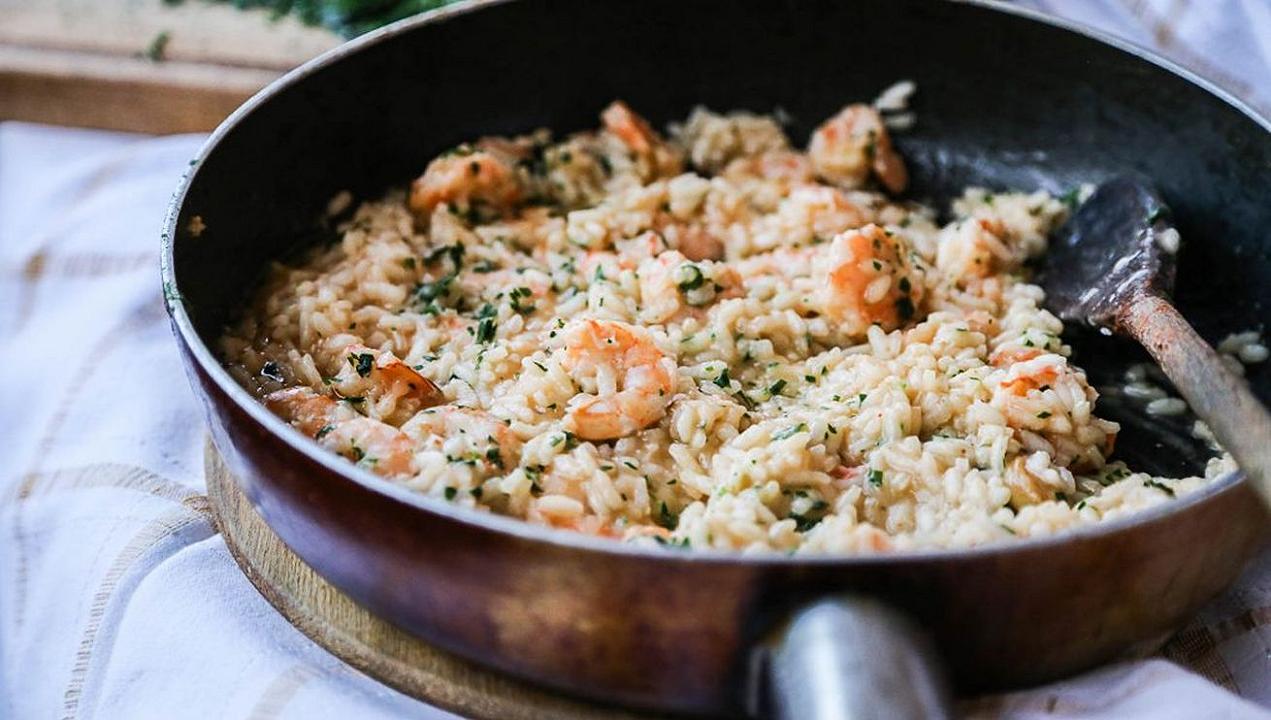 Risotto con mazzancolle