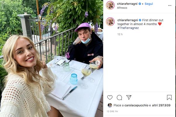 Ristoranti: la prima cena fuori di Chiara Ferragni dopo il lockdown