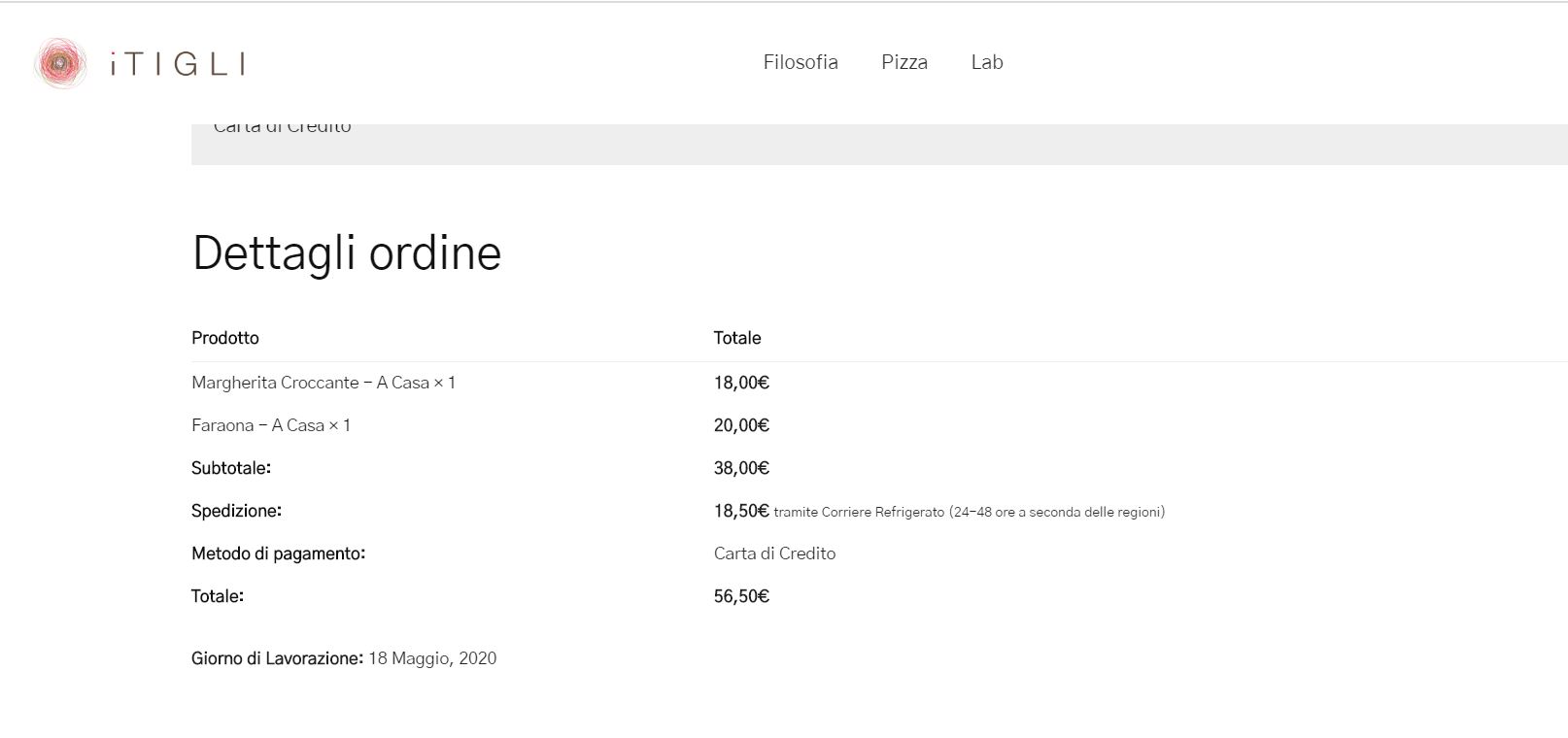 mail ordine tigli