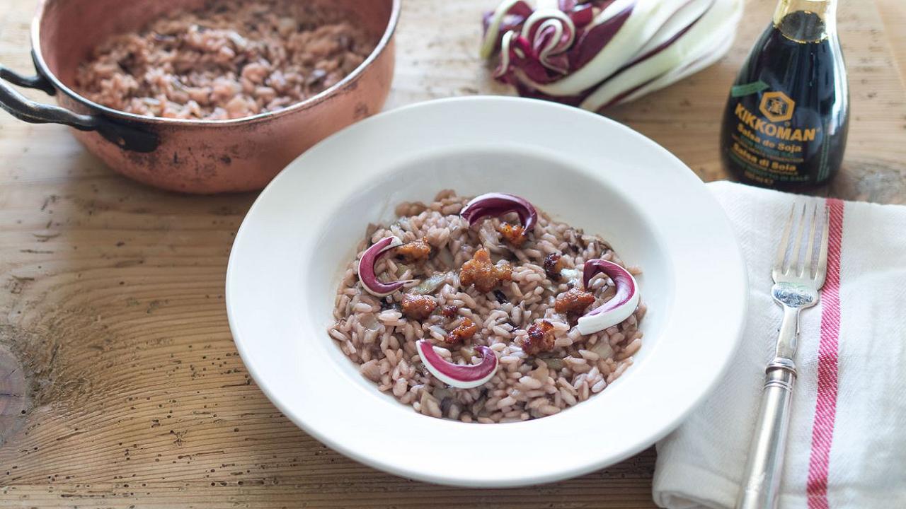 Risotto radicchio e salsiccia Dissapore