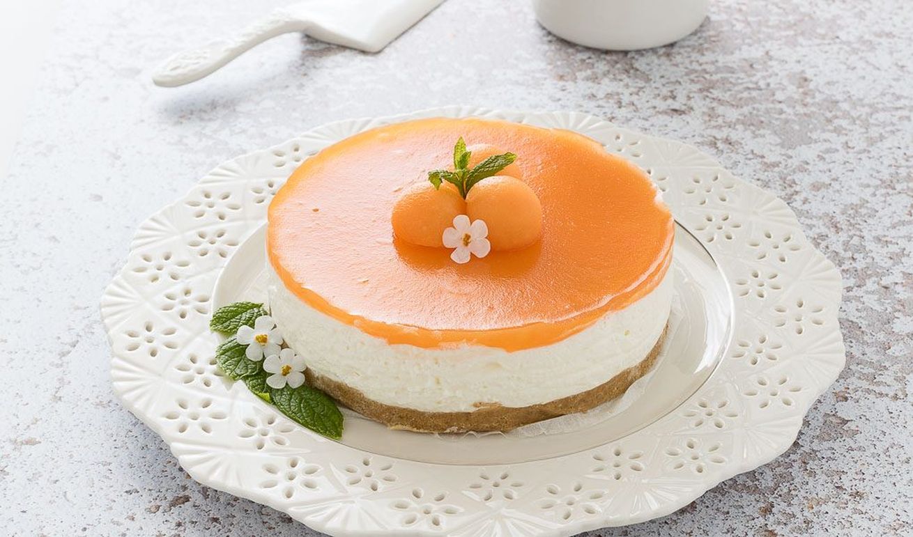cheesecake-al-melone-senza-cottura-piatto
