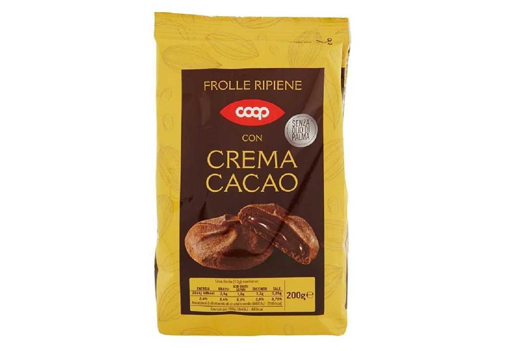 Coop, Frolle ripiene con crema al cacao: richiamo per rischio presenza allergeni