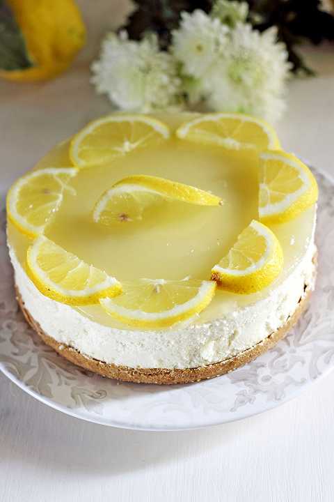 Cheesecake al limone e cioccolato bianco