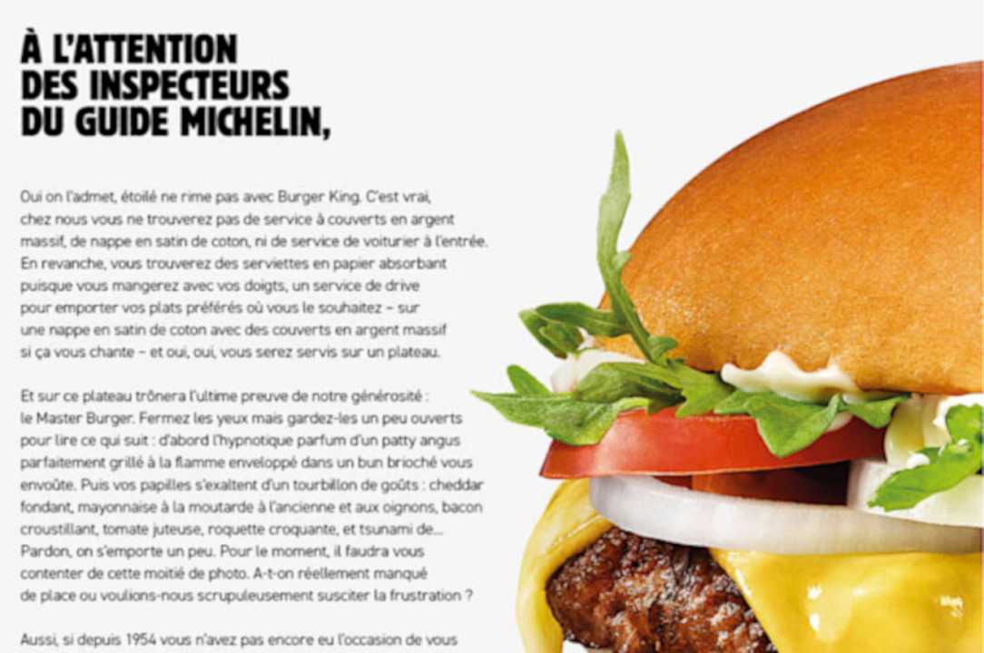 Burger King in Belgio reclama una stella Michelin, ma la petizione è un flop