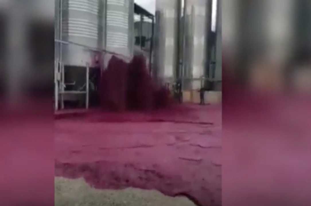 Spagna: esplode un silos, un fiume di vino rosso per la strada