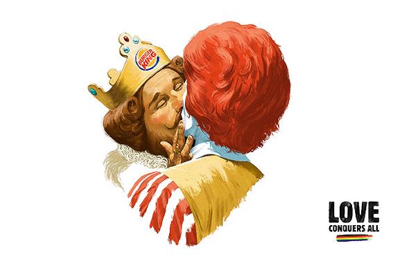 Burger King bacia McDonald’s nella campagna per il Pride di Helsinki