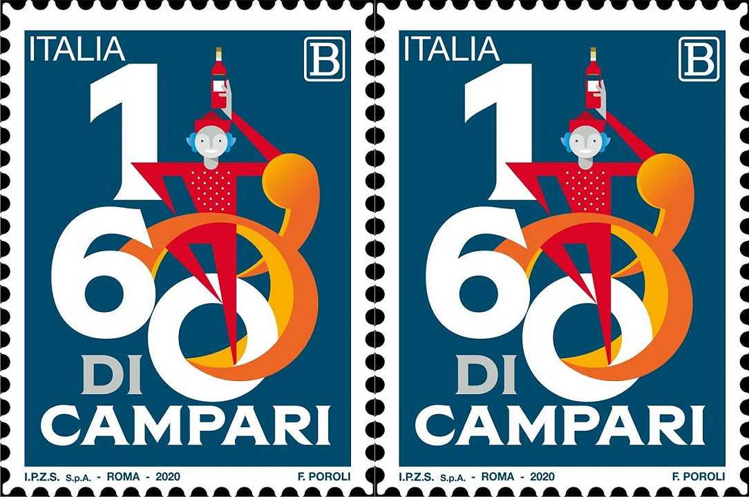 Campari: emesso un francobollo per celebrare i 160 anni di attività