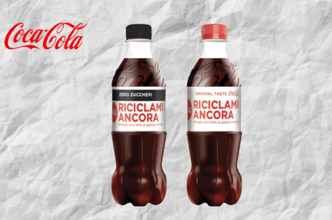 Coca Cola lancia in Italia una bottiglia di plastica riciclata al 50%