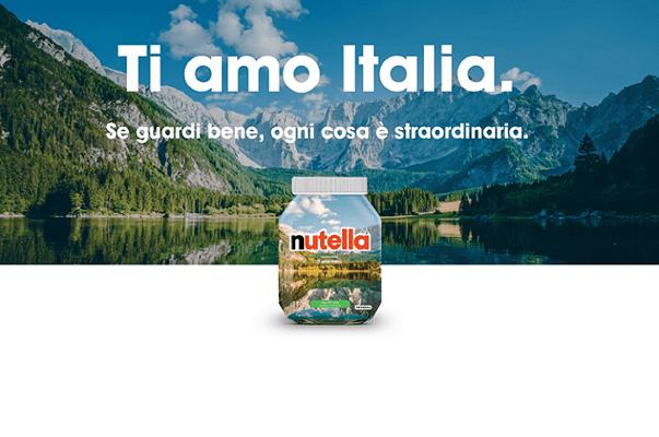 Nutella lancia la special edition Ti Amo Italia