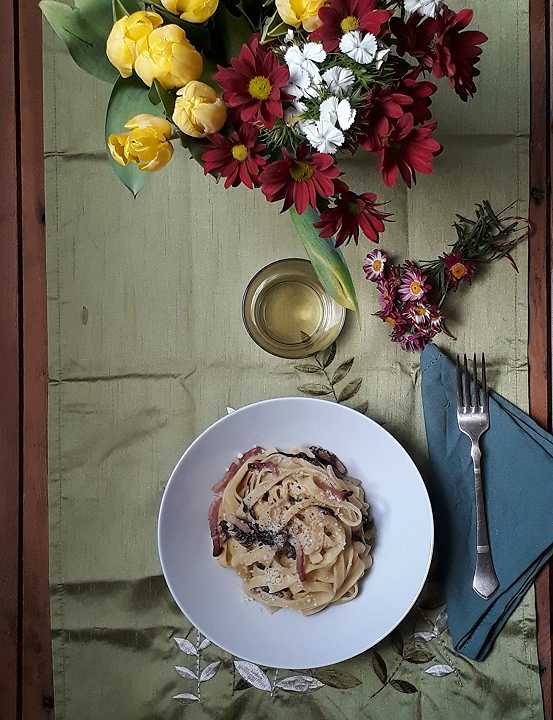 Pasta radicchio e speck