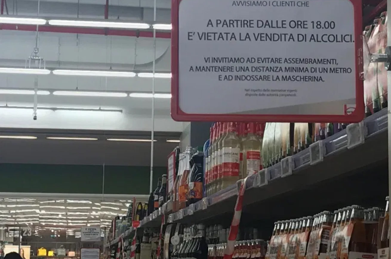 Alcolici Lombardia supermercati corsie 18