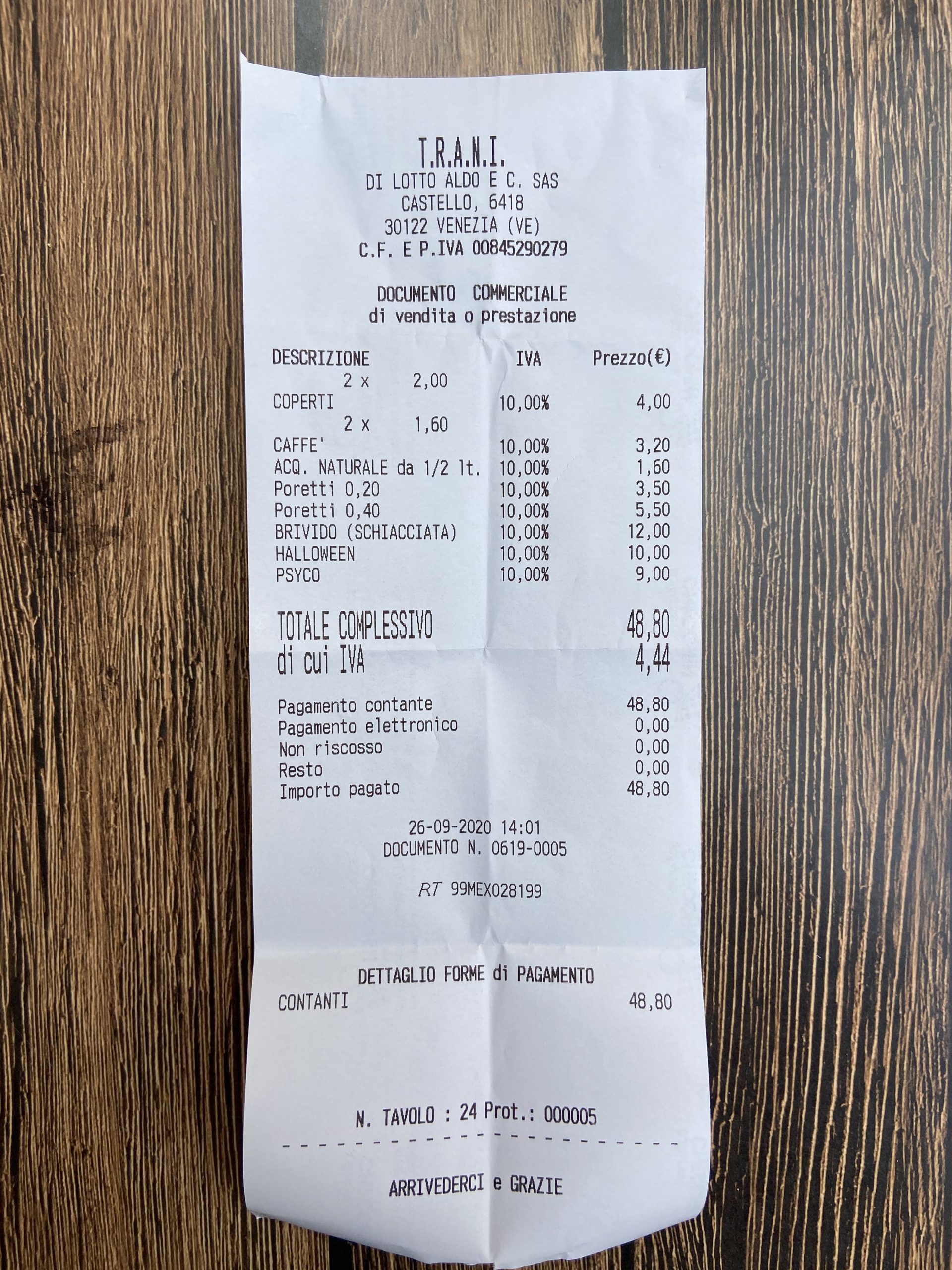 Pizzeria alla Strega; Venezia