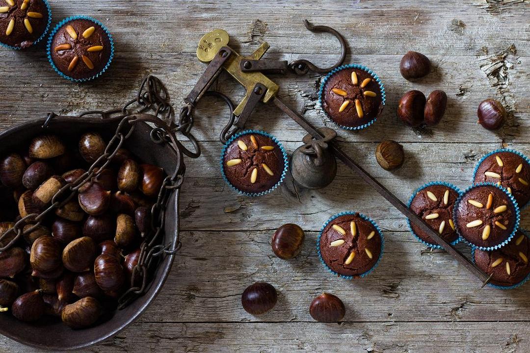 Muffin con farina di castagne