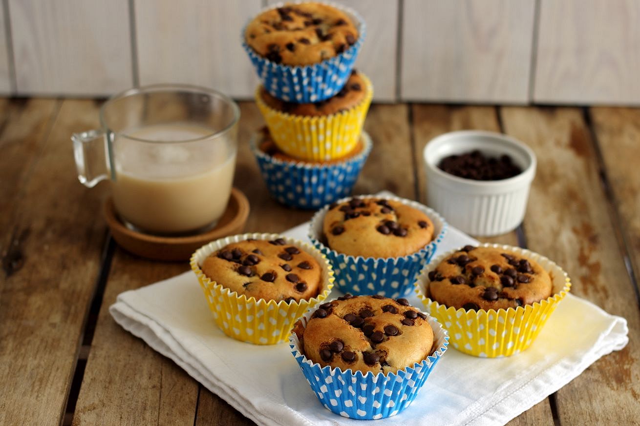 muffin ricotta e cioccolato latte