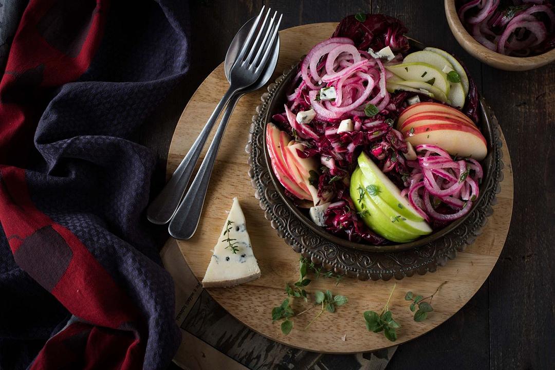 Radicchio di Chioggia IGP marinato con Gorgonzola e mele