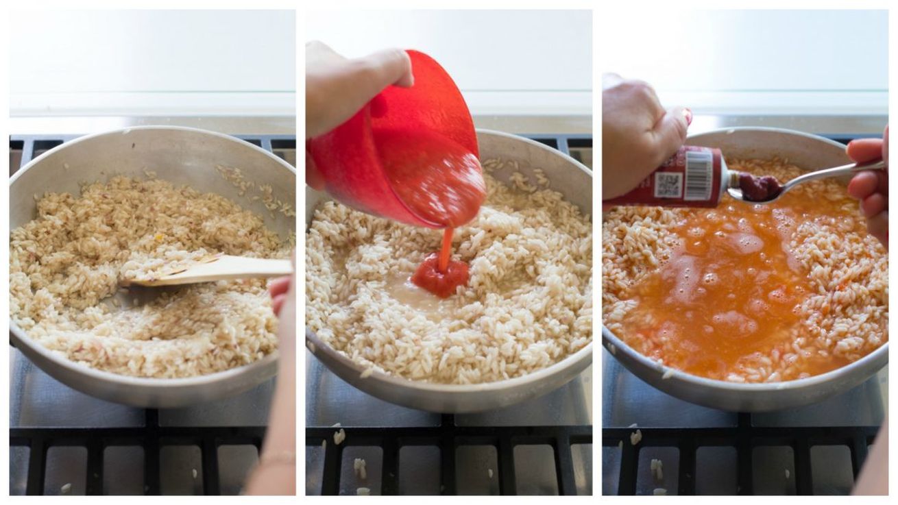 risotto al pomodoro e mozzarella salsa