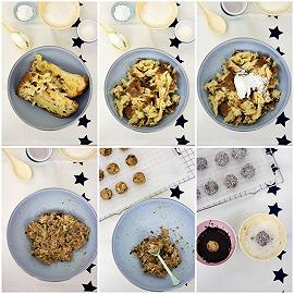 Sbriciolate il panettone e aggiungete gli ingredienti