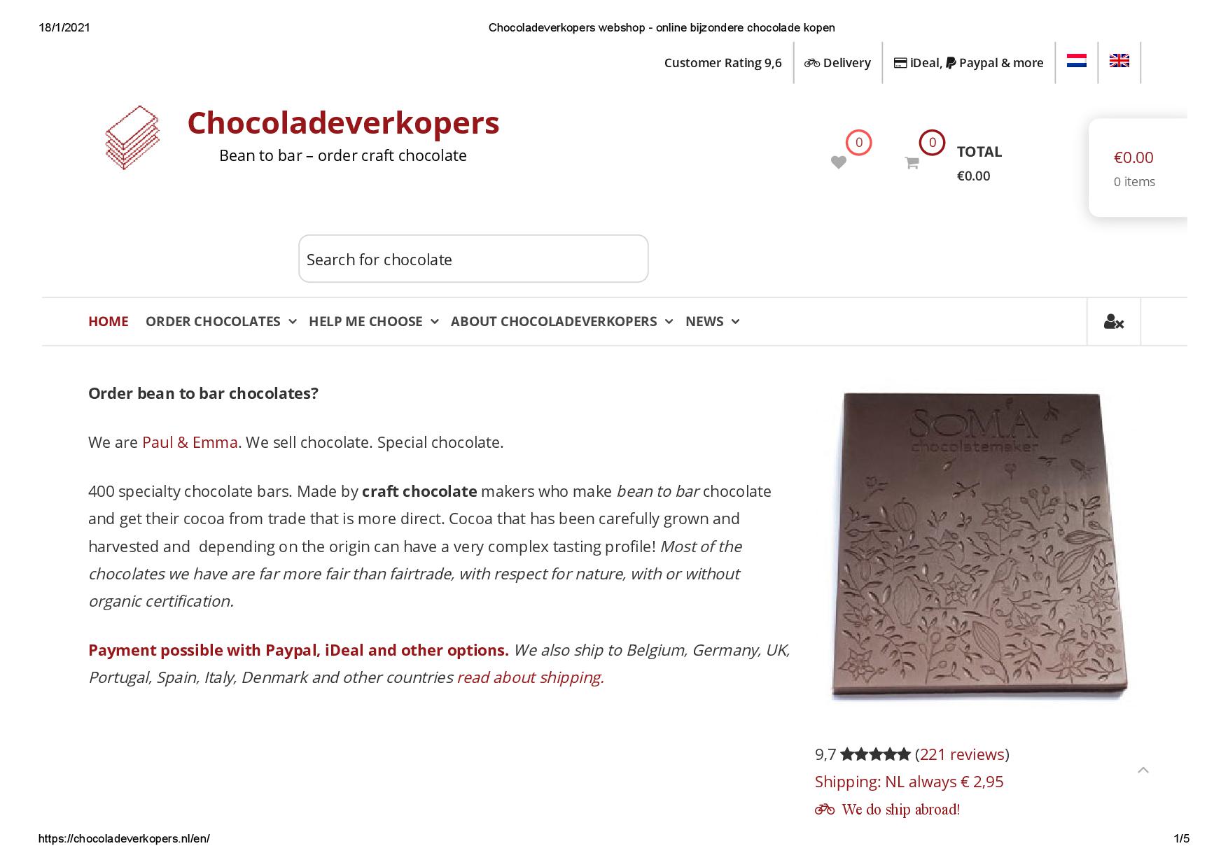 Chocoladeverkopers webshop1