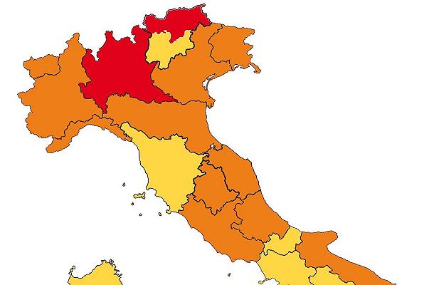 Zone arancioni, gialle e rosse: le nuove regole fino al 5 marzo