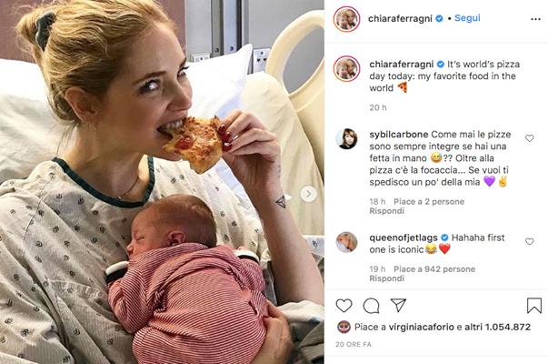 Chiara Ferragni per il World Pizza Day posta tutte le sue pizze “rigenerate”