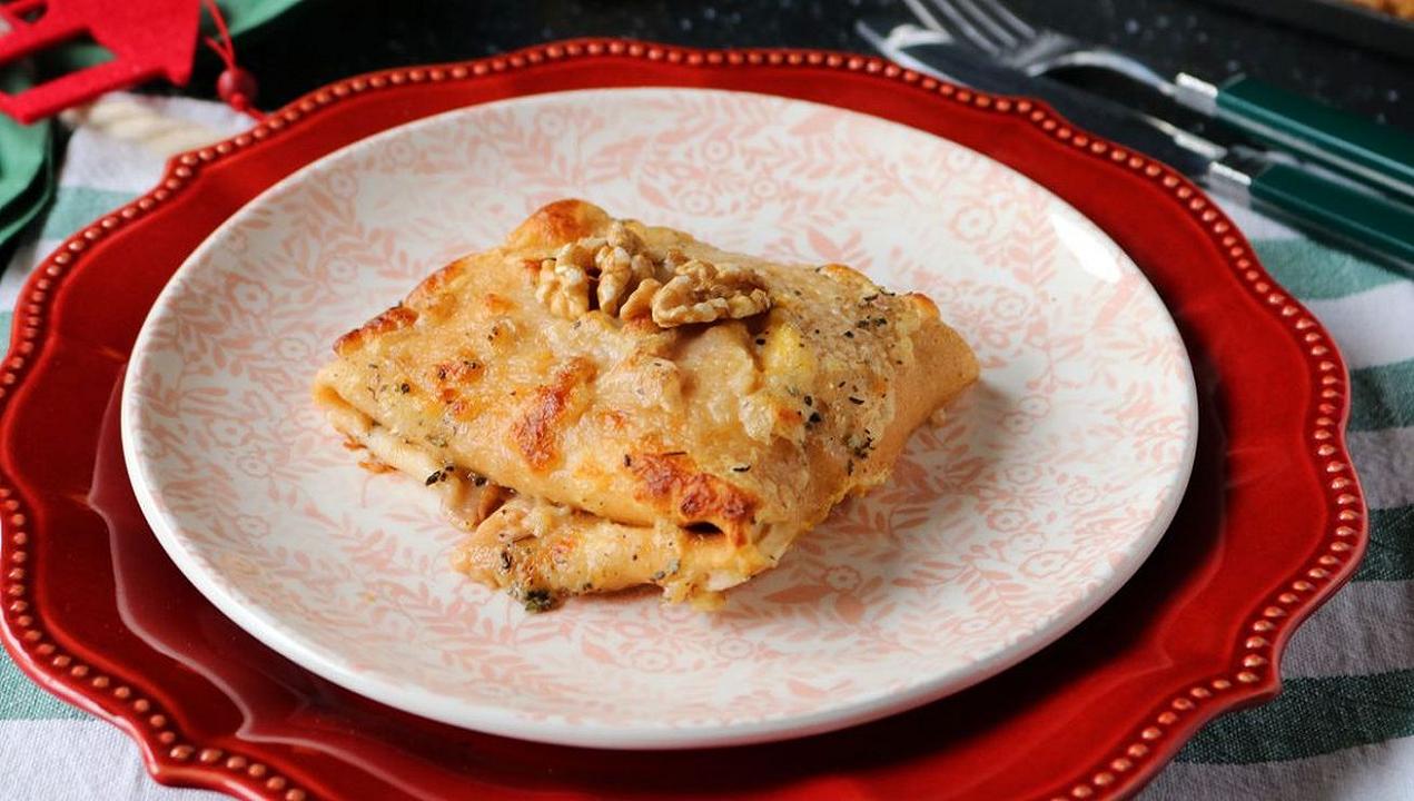 Crespelle di zucca con ricotta e noci