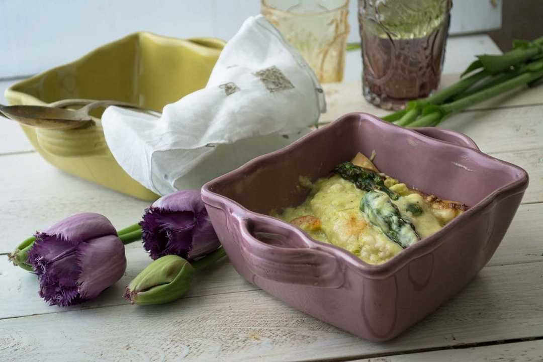 Lasagne asparagi e gamberetti